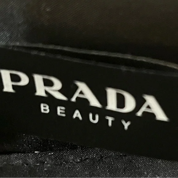 Prada Beauty Pink and Black Triangle Pouch - Picture 8 of 13